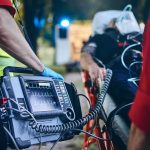 VACATION Ride Turns Into HORROR Paramedic with defibrillator beside patient on stretcher