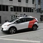 The Car CALLED THE POLICE on its OWN PASSENGERS Autonomous test car with roof sensors on a city street