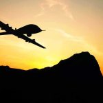 Cartel Drones Owned The Texas Sky — Until We Flipped A SWITCH Drone silhouette flying over mountains at sunset