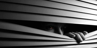 Teen’s Tub Held A Woman’s Torso — Then Police Opened His TRUNK person peeking through window blinds