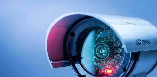 Dad MURDERED His Own Son — Chilling Detail Caught On Camera Close-up of a CCTV security camera.