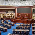 Our Jet Took The Shot. Then A Democrat Senator GRIPED Legislative chamber with semicircular desks and central podium