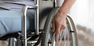 Wheelchair Grandpa Survived SHARK Water. Next Day? PURE GRIT Hand on wheelchair wheel